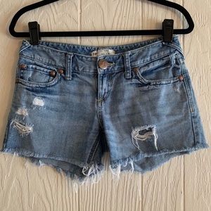 Free People Distressed Jean Shorts